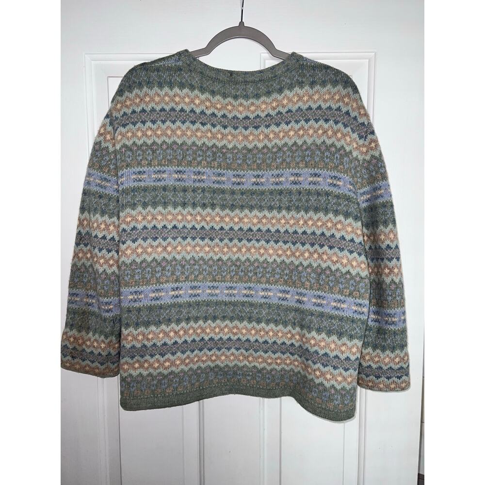 Frost 100% Lambs Wool cardigan sweater with metal fashion clasps - size XL - Picture 2 of 12